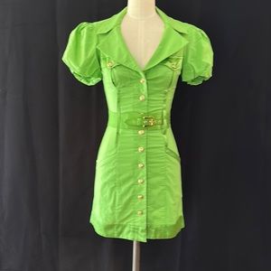 Puffy sleeve mini dress